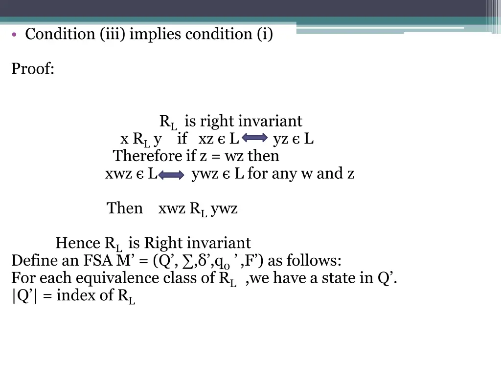 condition iii implies condition i