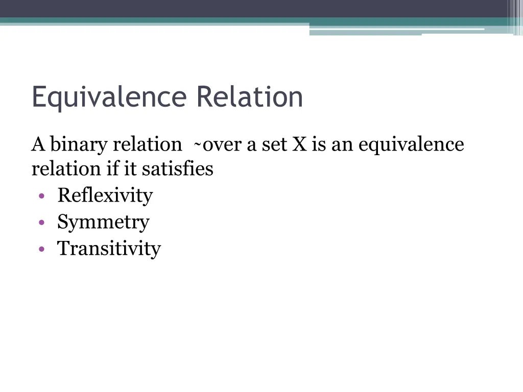 equivalence relation