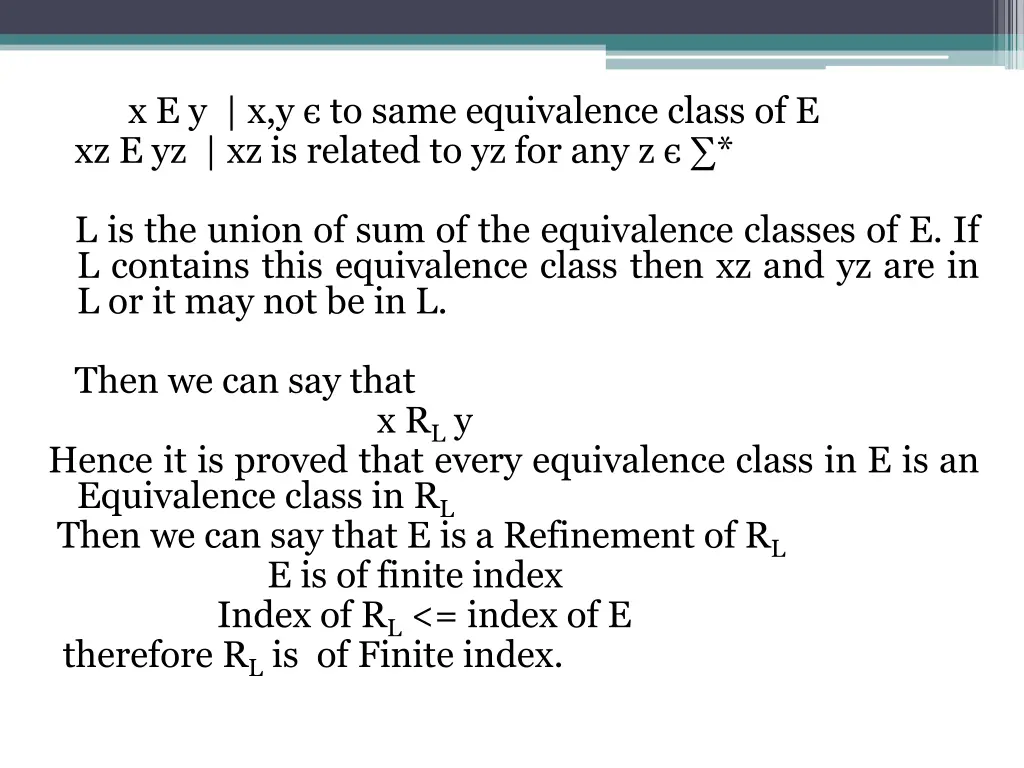 x e y x y to same equivalence class