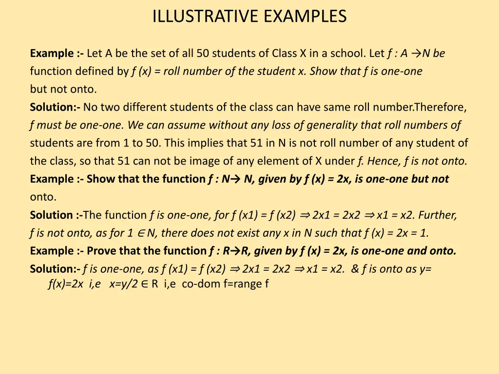 illustrative examples