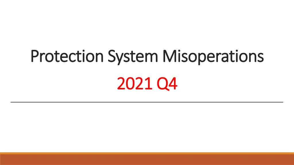 protection system protection system misoperations