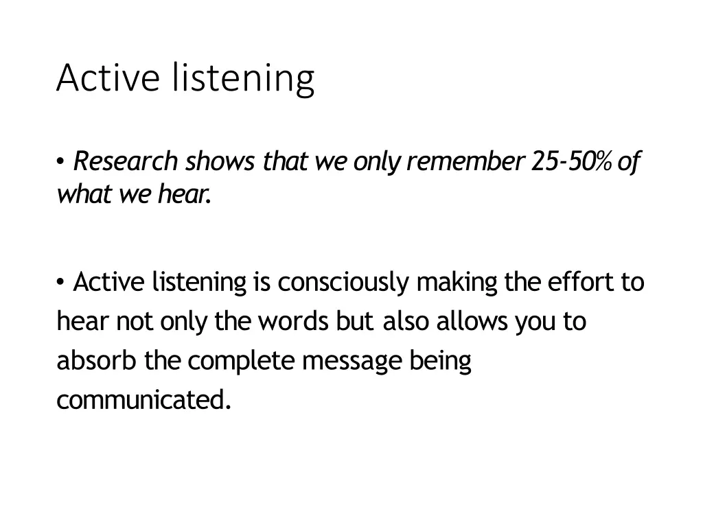 active listening