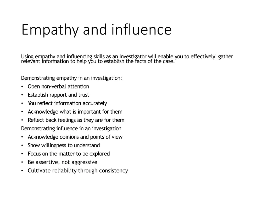 empathy and influence