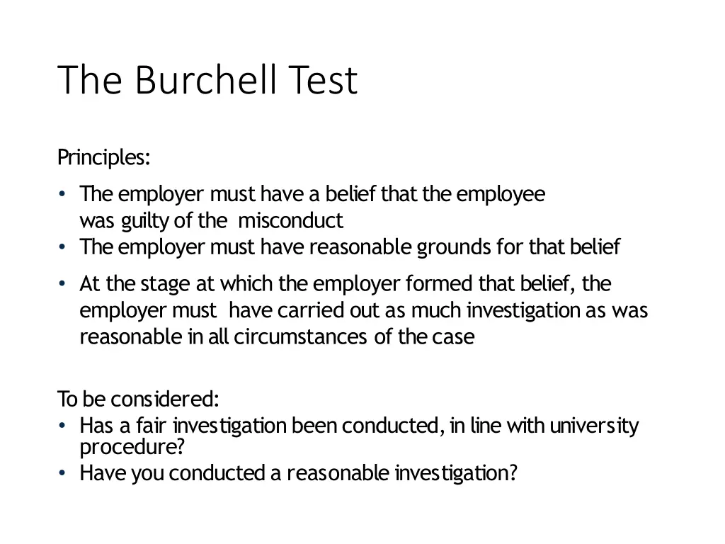 the burchell test