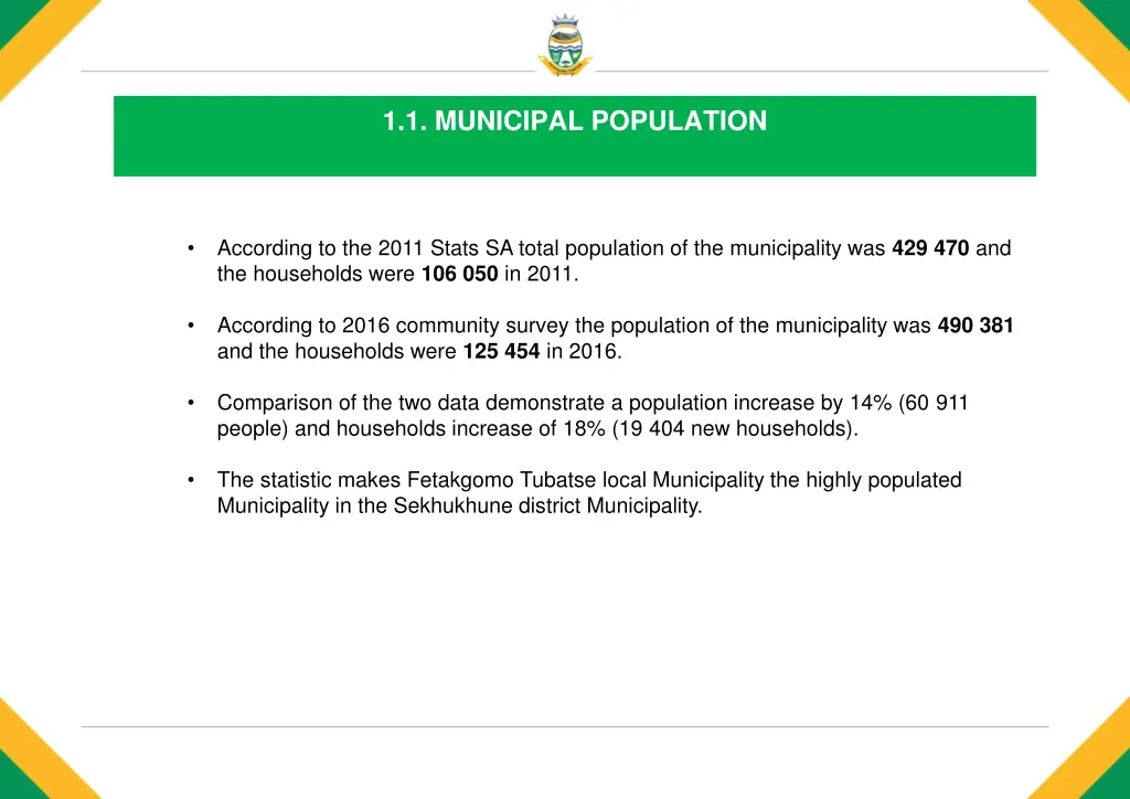 1 1 municipal population