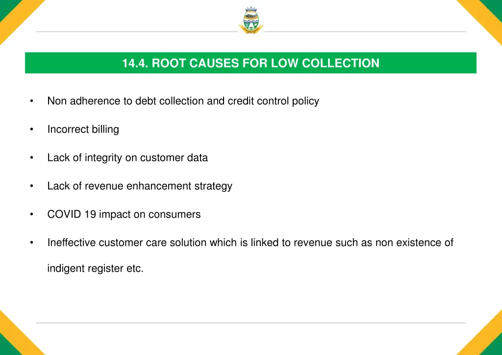 14 4 root causes for low collection