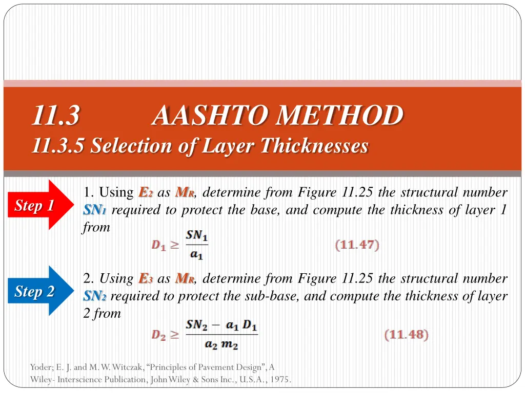 11 3 aashto method 11 3 5 selection of layer 3