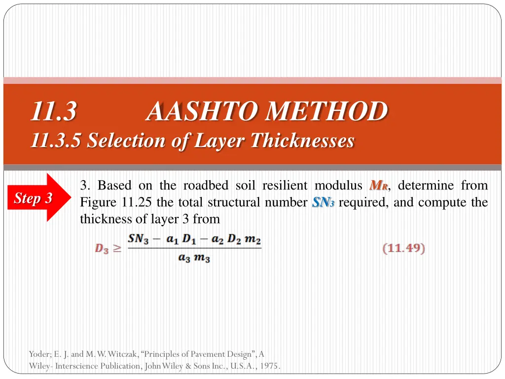 11 3 aashto method 11 3 5 selection of layer 4