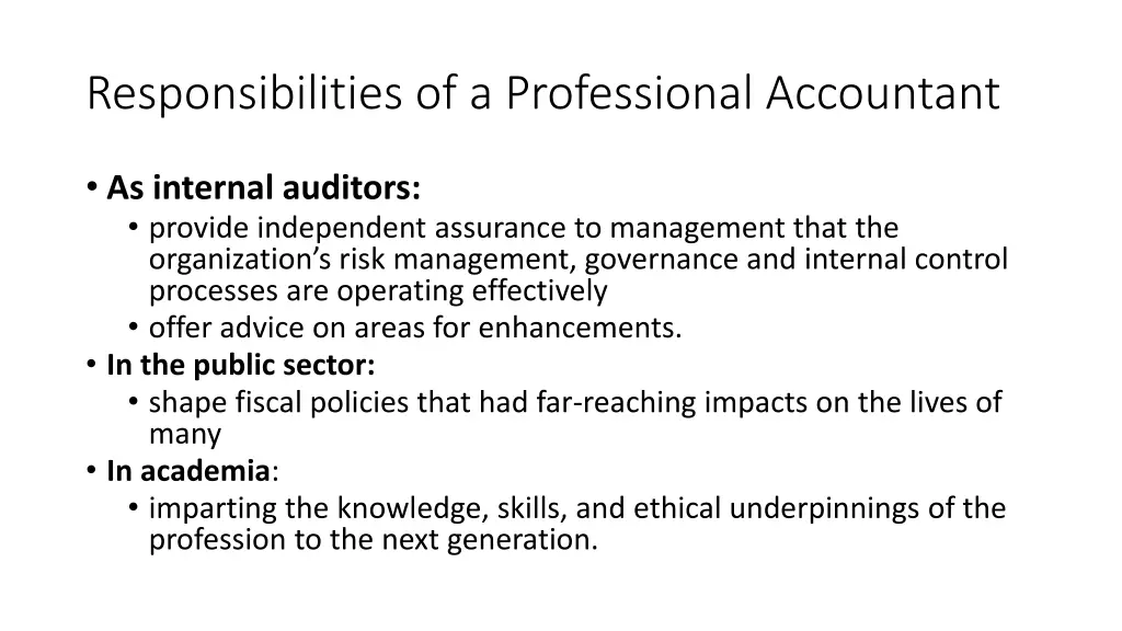 responsibilities of a professional accountant 1