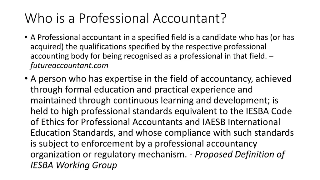 who is a professional accountant