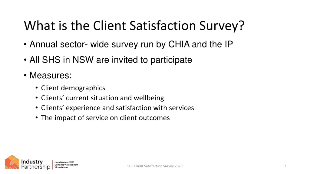 what is the client satisfaction survey