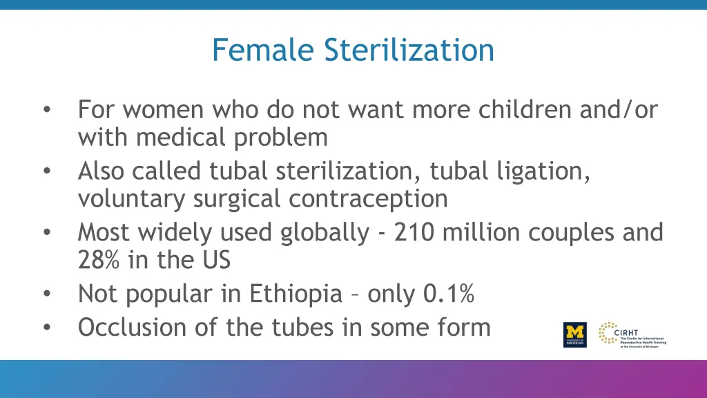 female sterilization