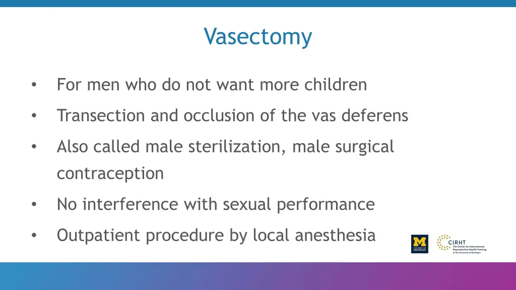 vasectomy