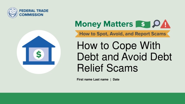 how to cope with debt and avoid debt relief scams