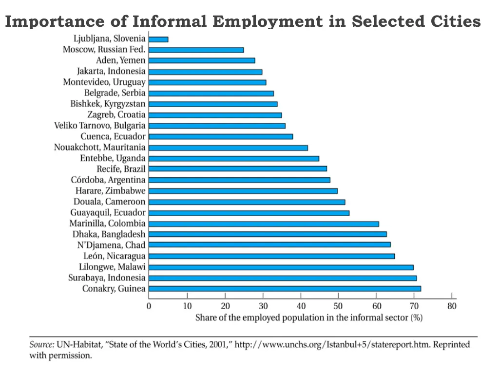 importance of informal employment in selected