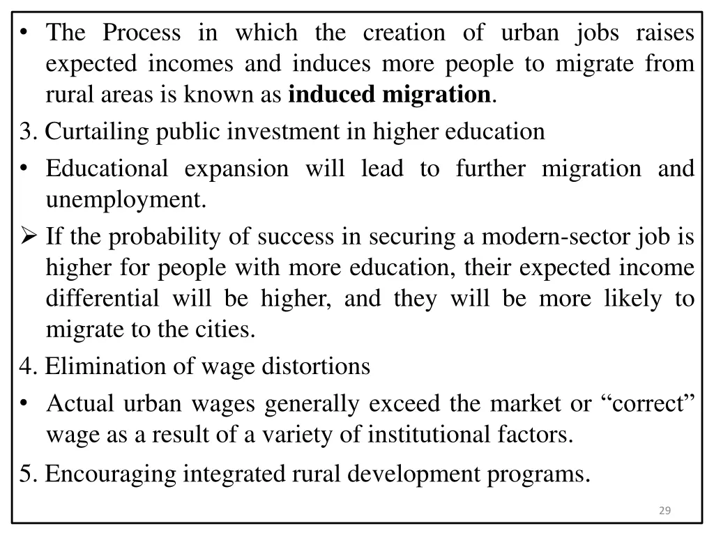 the process in which the creation of urban jobs