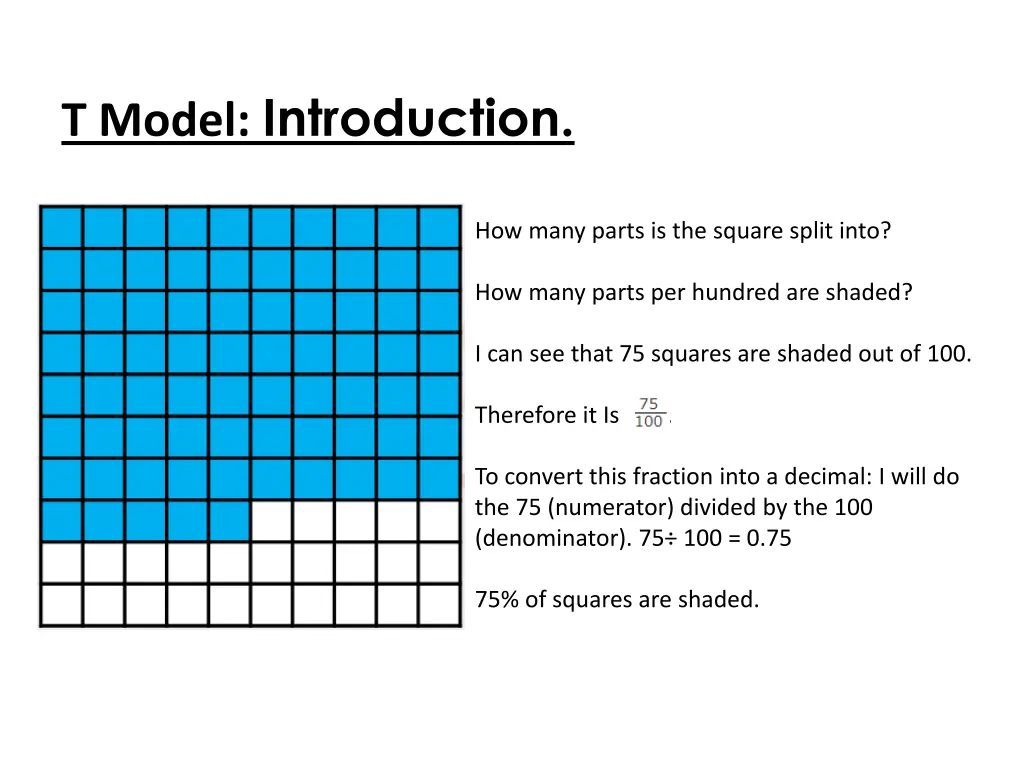 t model introduction