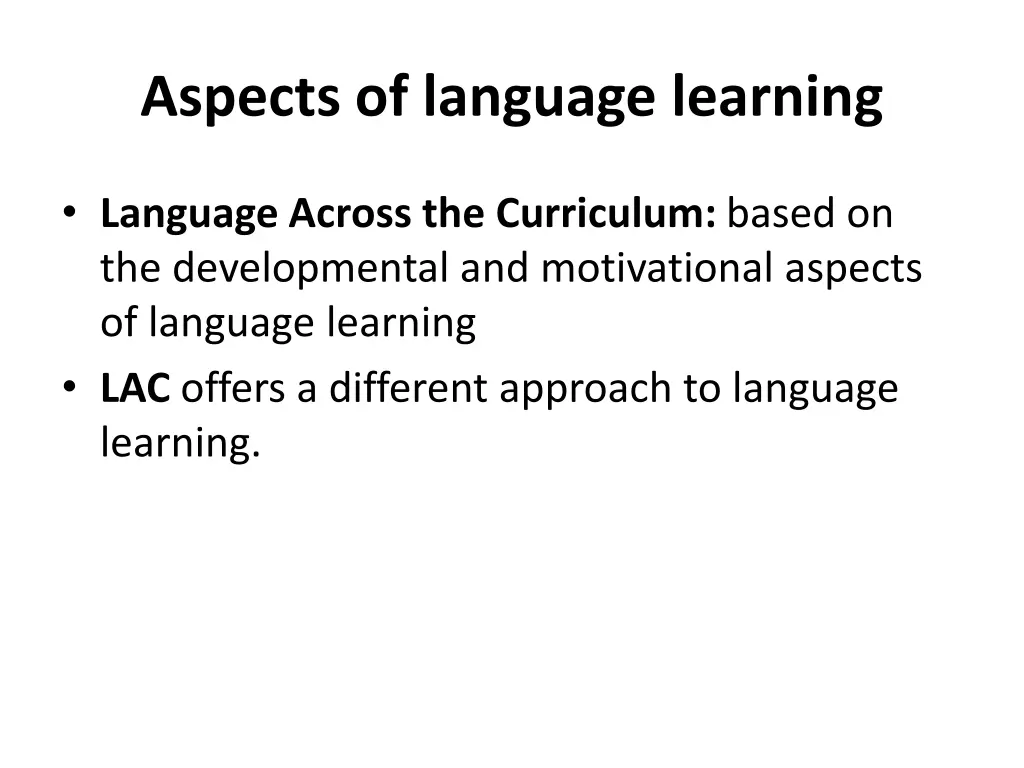 aspects of language learning 3