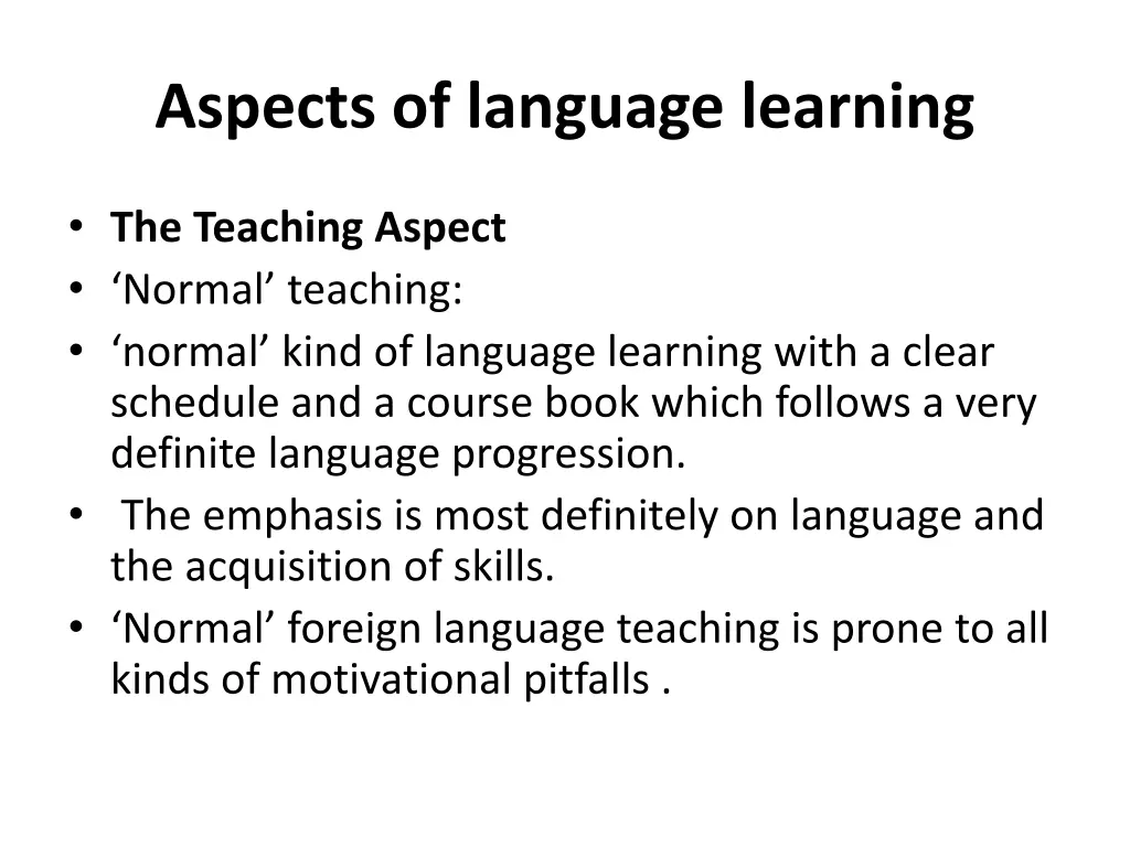 aspects of language learning 5