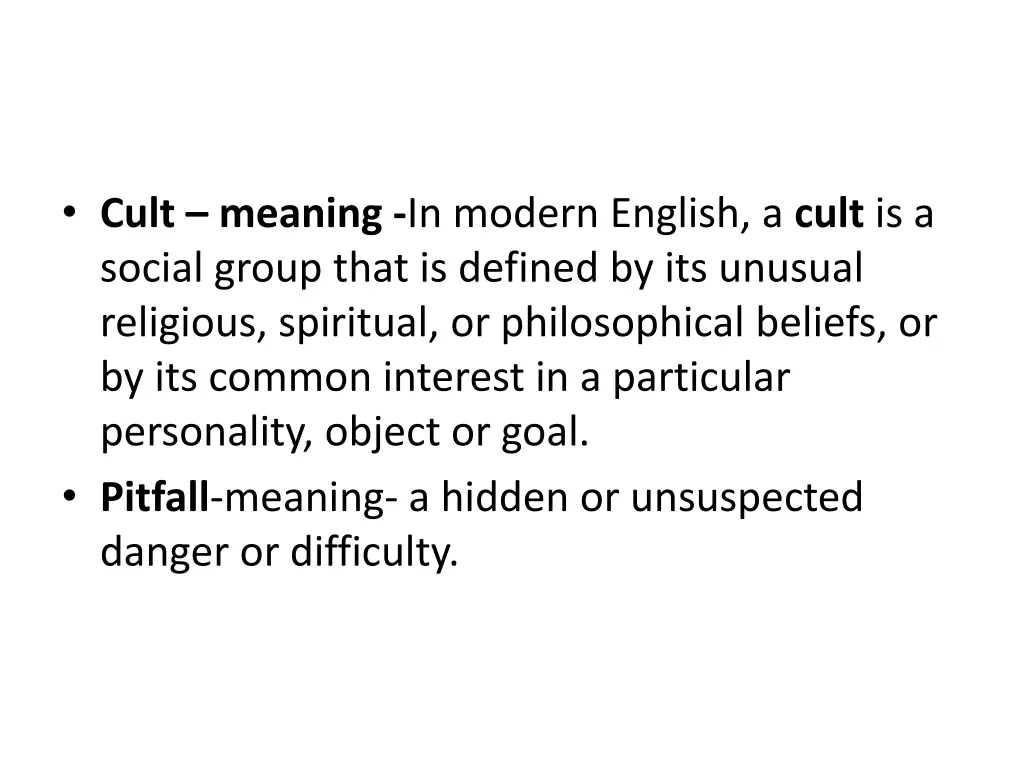 cult meaning in modern english a cult is a social