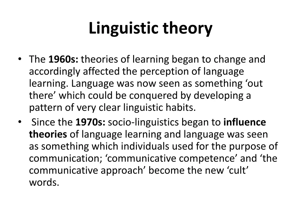 linguistic theory