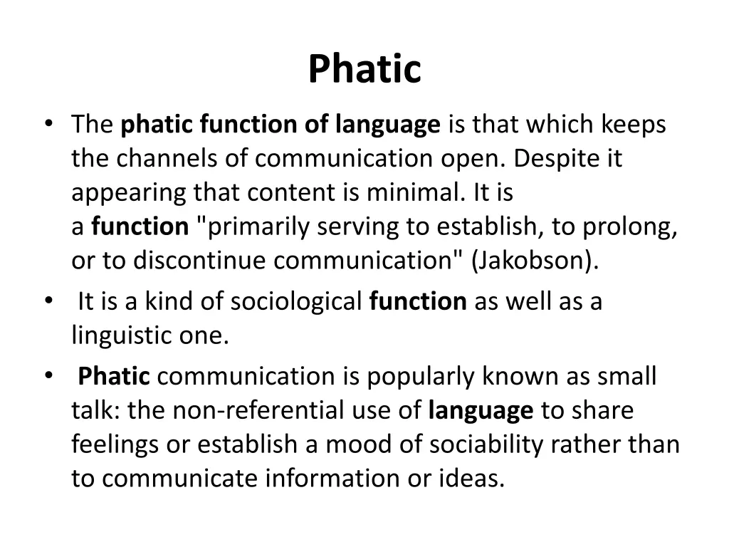 phatic