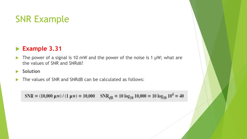 snr example