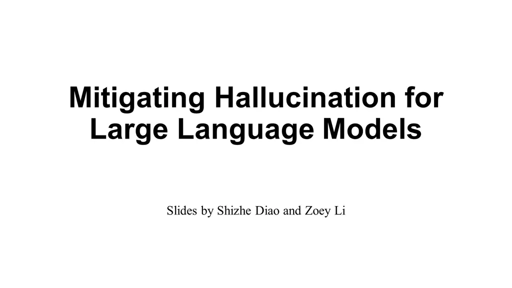 mitigating hallucination for large language models