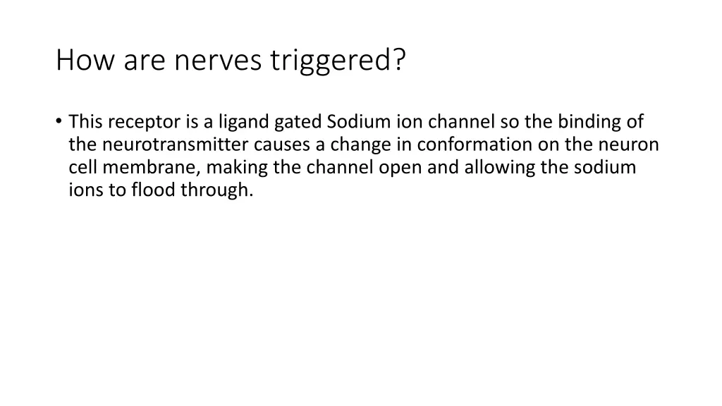 how are nerves triggered 1