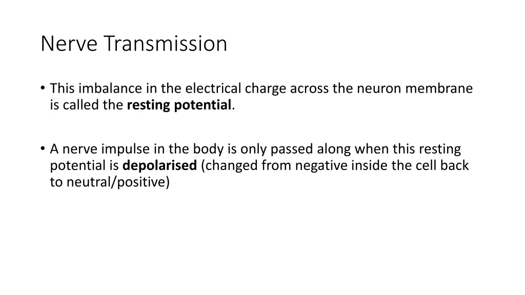 nerve transmission 1