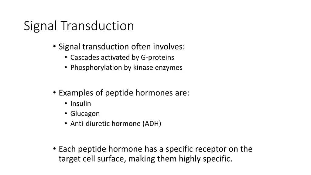 signal transduction 1