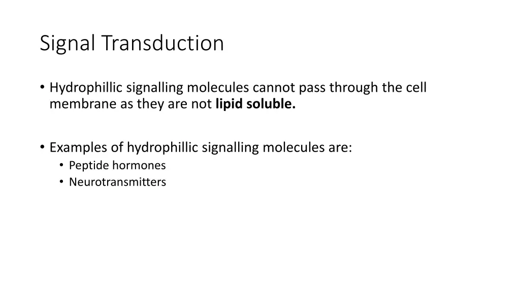 signal transduction