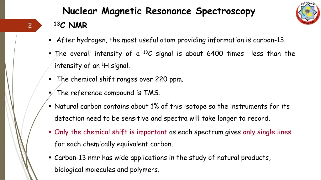 nuclear magnetic resonance spectroscopy 13 c nmr