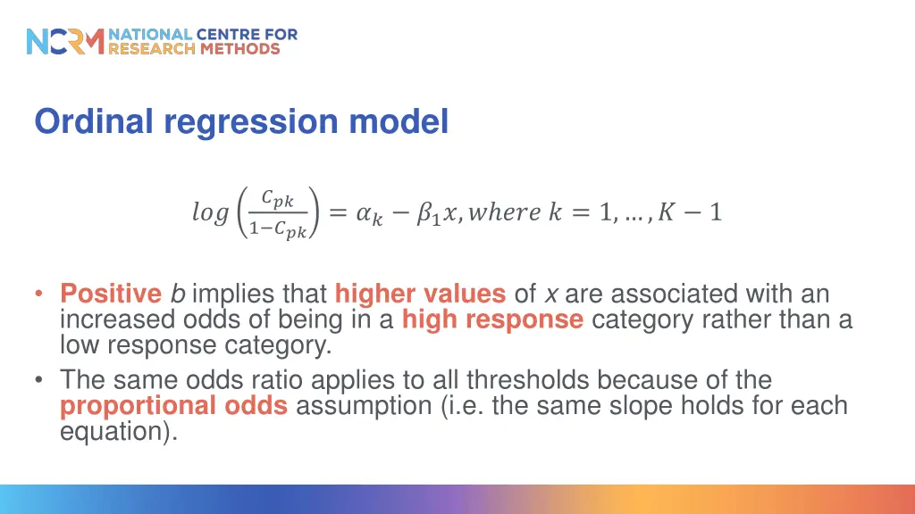 ordinal regression model 1