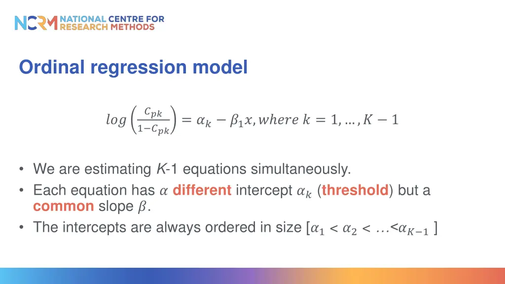 ordinal regression model