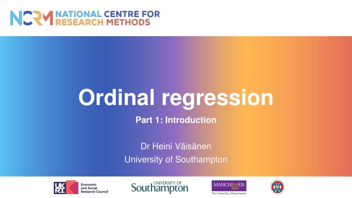 ordinal regression part 1 introduction