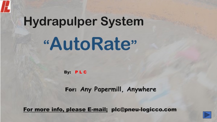 hydrapulper system autorate