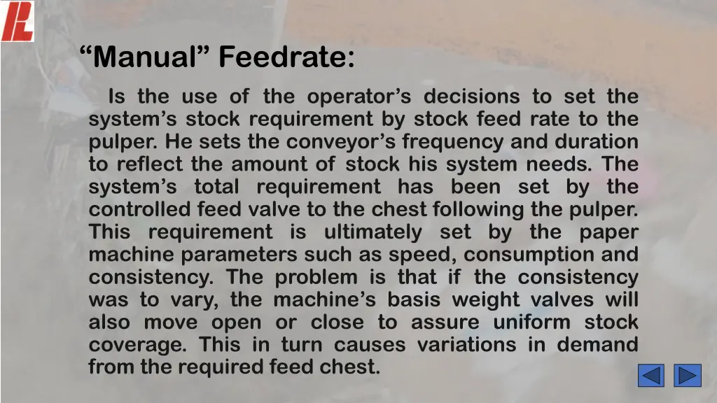 manual feedrate