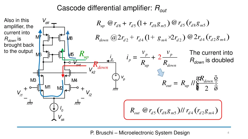 cascode differential amplifier r out