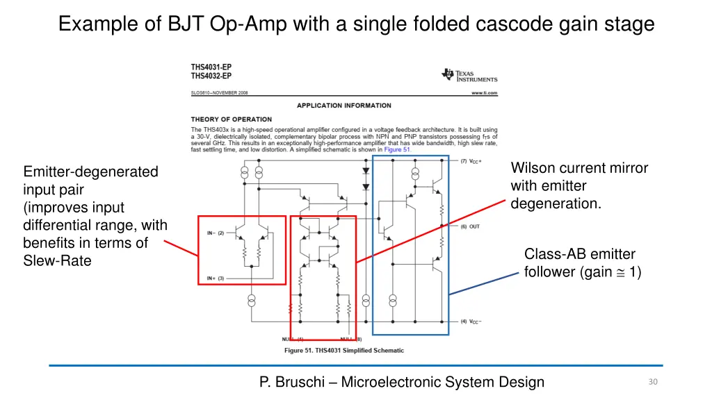 example of bjt op amp with a single folded