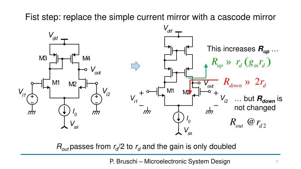 fist step replace the simple current mirror with