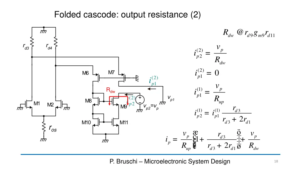 folded cascode output resistance 2 1