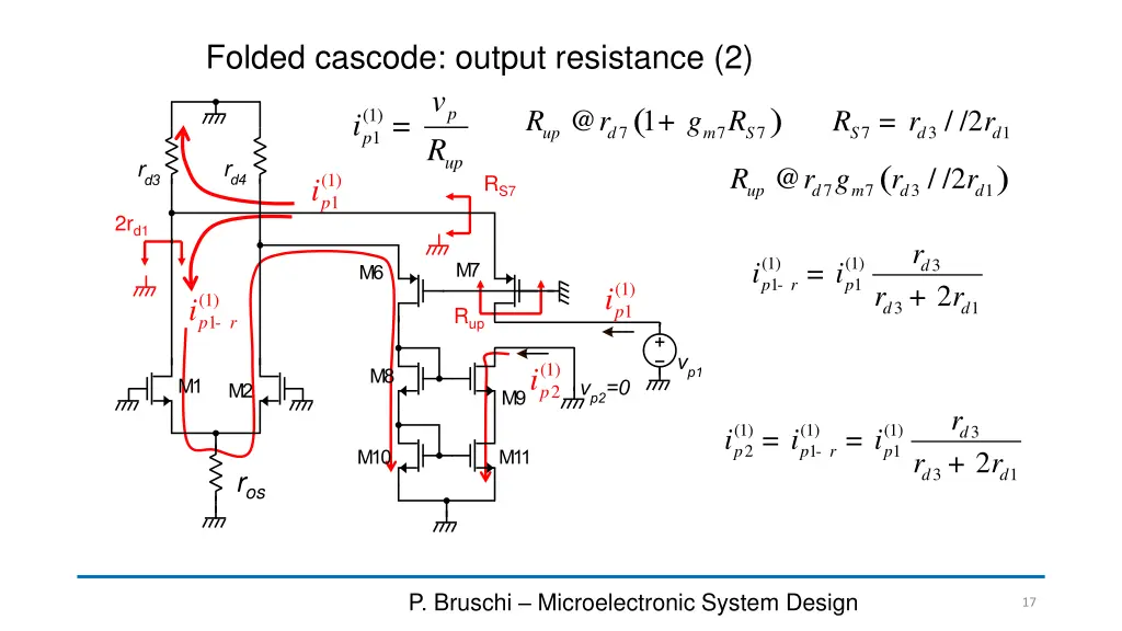 folded cascode output resistance 2 v i r 1 1