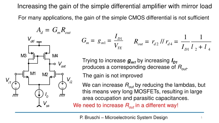 increasing the gain of the simple differential