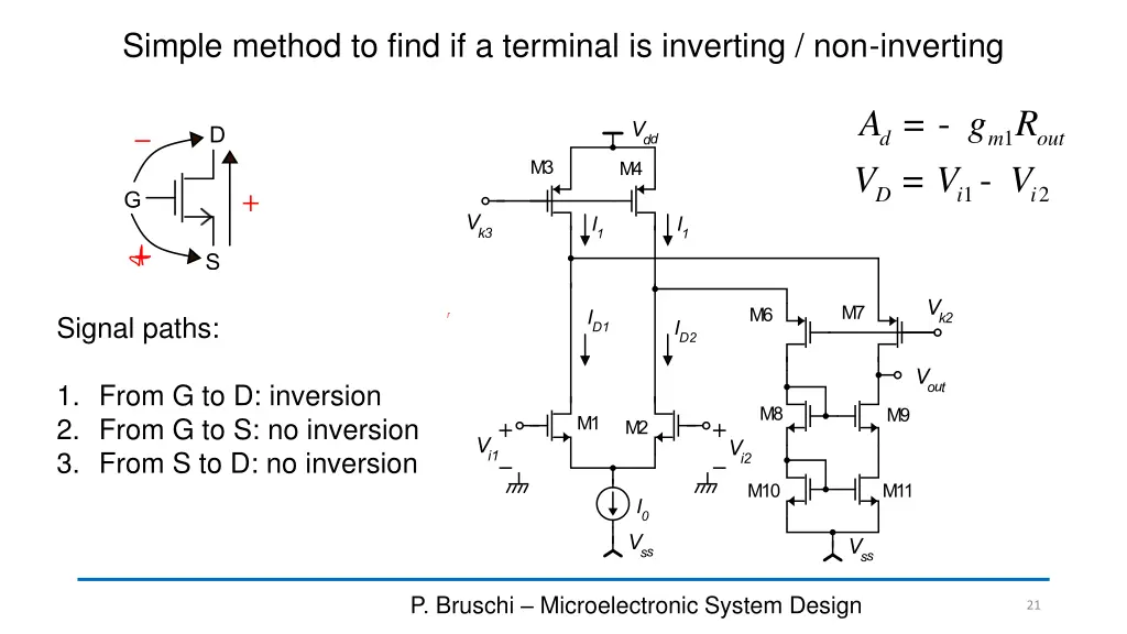 simple method to find if a terminal is inverting