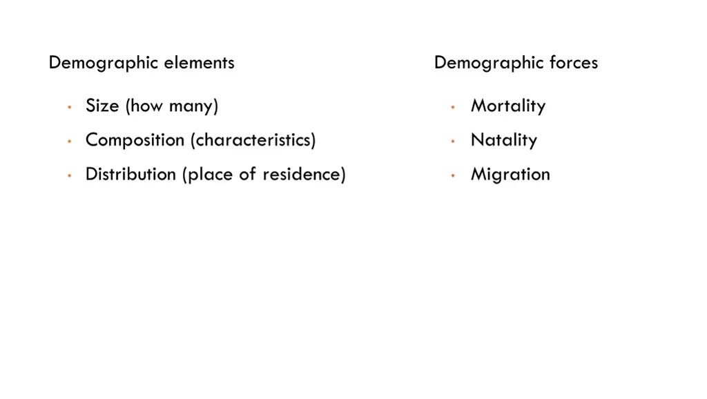 demographic elements