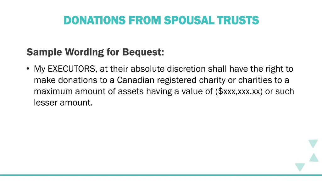 donations from spousal trusts donations from 3