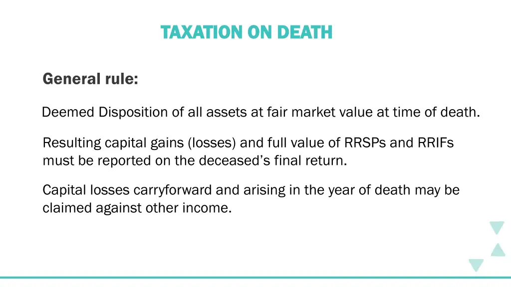 taxation on death taxation on death