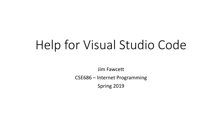 help for visual studio code