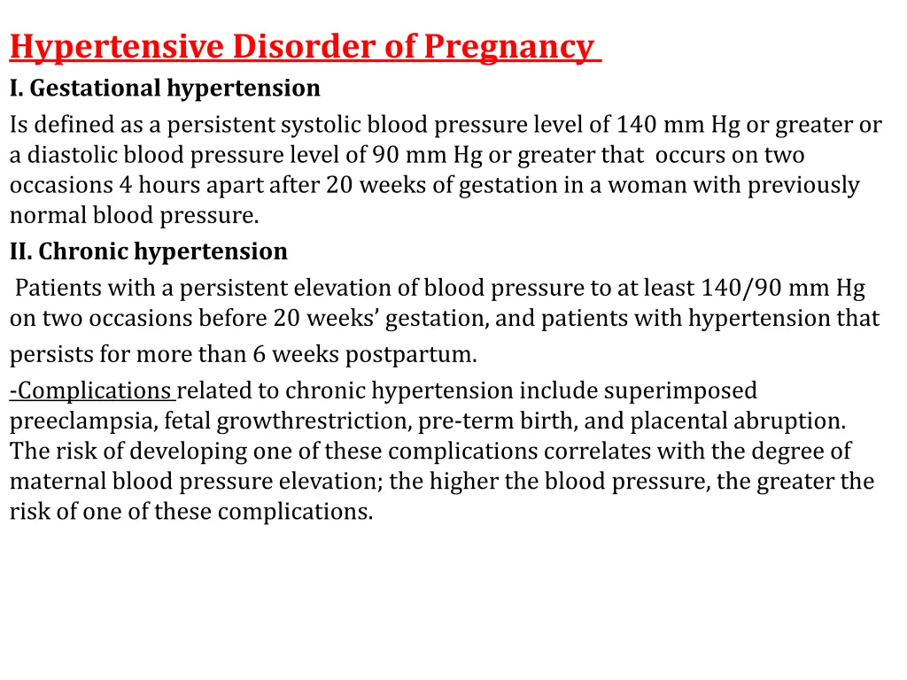 hypertensive disorder of pregnancy i gestational